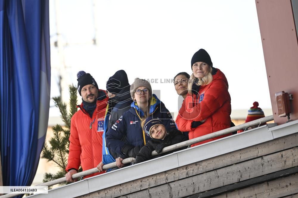 SWEDEN ROYALS AT NORDIC SKI WORLD CHAMPIONSHIPS MEN'S 50 KMS