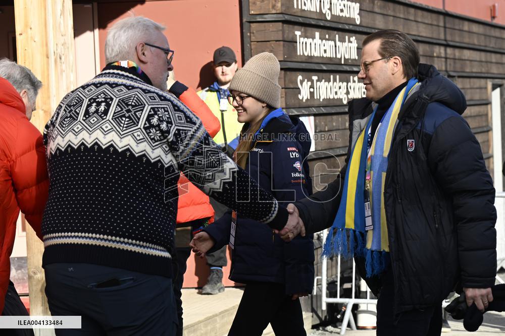 SWEDEN ROYALS AT NORDIC SKI WORLD CHAMPIONSHIPS MEN'S 50 KMS