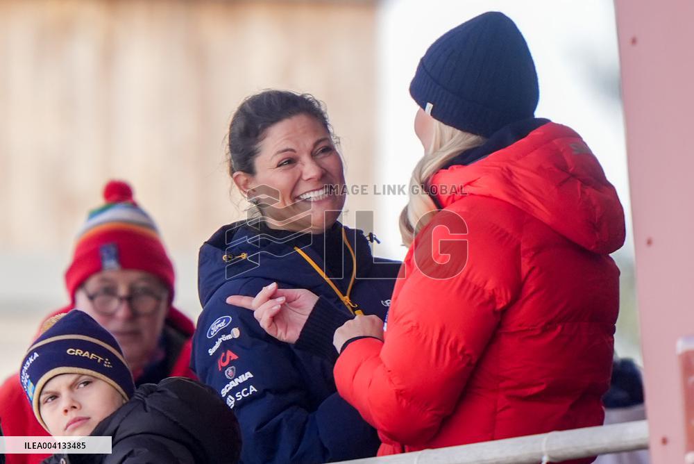 SWEDEN ROYALS AT NORDIC SKI WORLD CHAMPIONSHIPS MEN'S 50 KMS