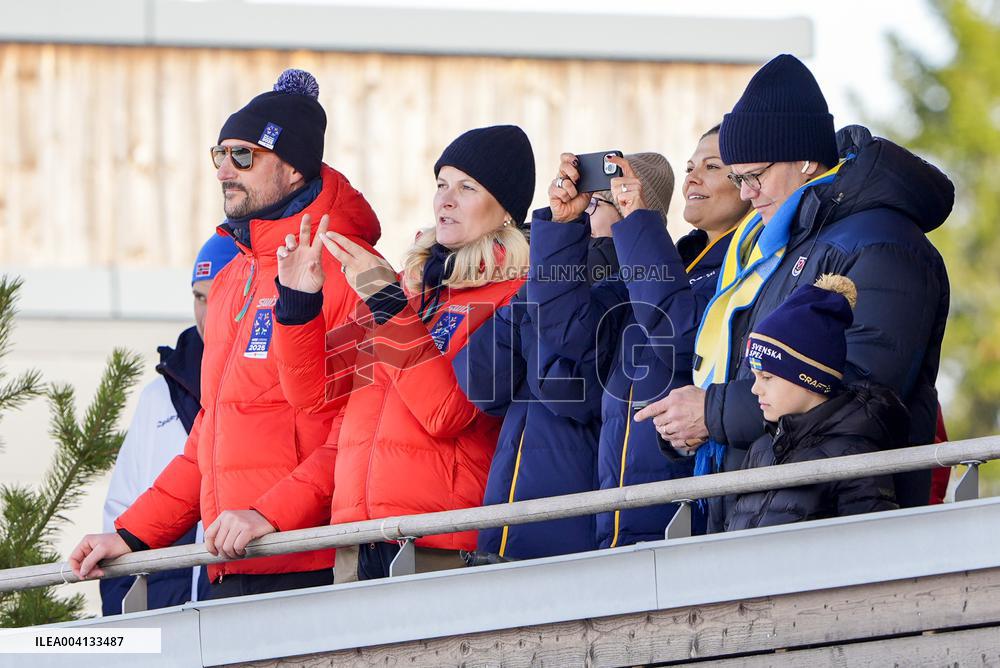 SWEDEN ROYALS AT NORDIC SKI WORLD CHAMPIONSHIPS MEN'S 50 KMS