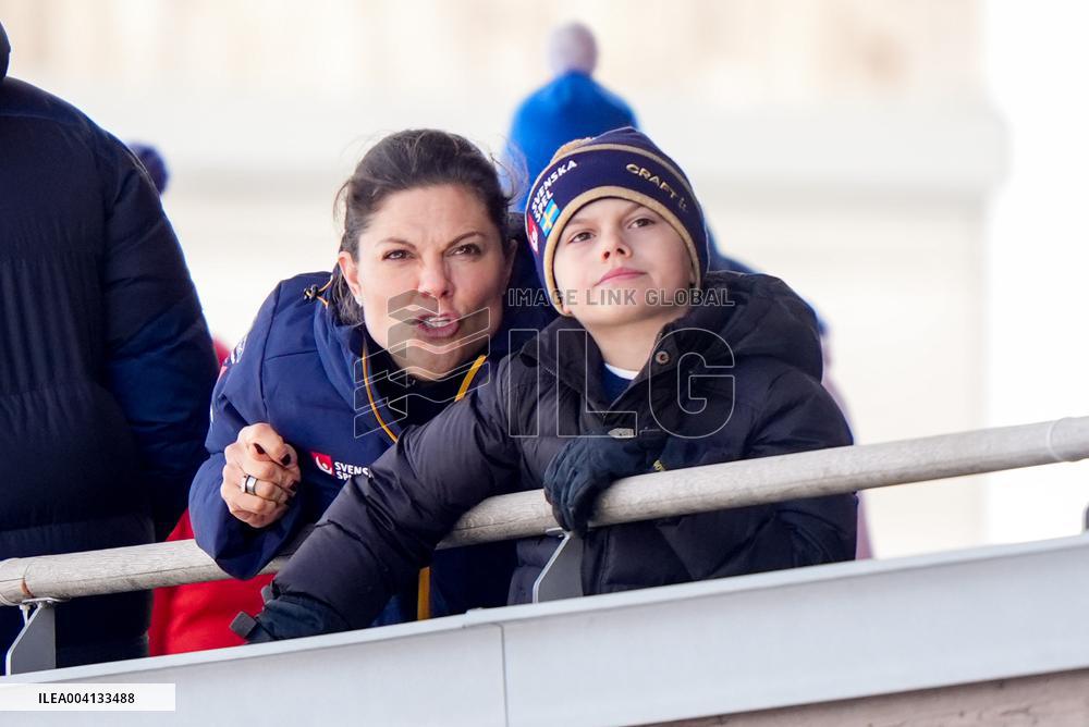 SWEDEN ROYALS AT NORDIC SKI WORLD CHAMPIONSHIPS MEN'S 50 KMS