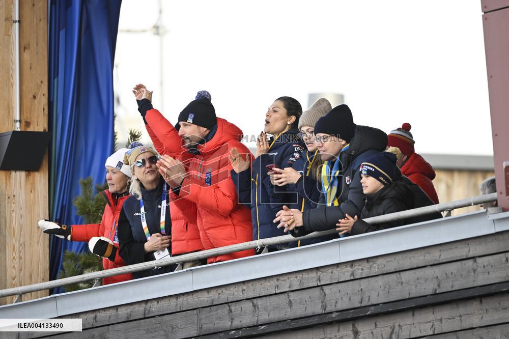 SWEDEN ROYALS AT NORDIC SKI WORLD CHAMPIONSHIPS MEN'S 50 KMS