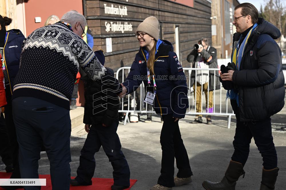 SWEDEN ROYALS AT NORDIC SKI WORLD CHAMPIONSHIPS MEN'S 50 KMS