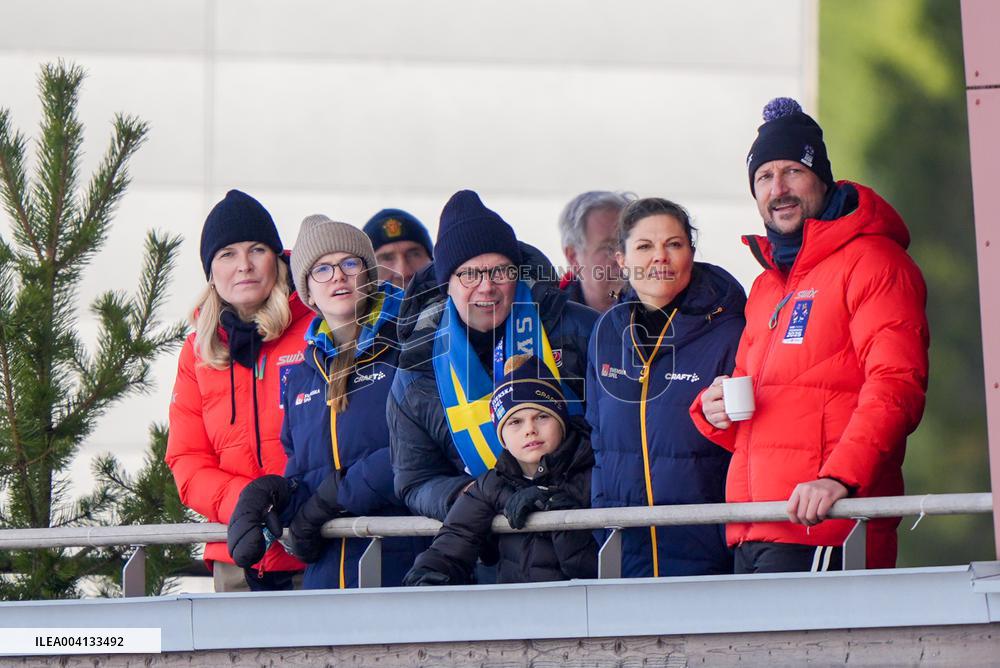 SWEDEN ROYALS AT NORDIC SKI WORLD CHAMPIONSHIPS MEN'S 50 KMS