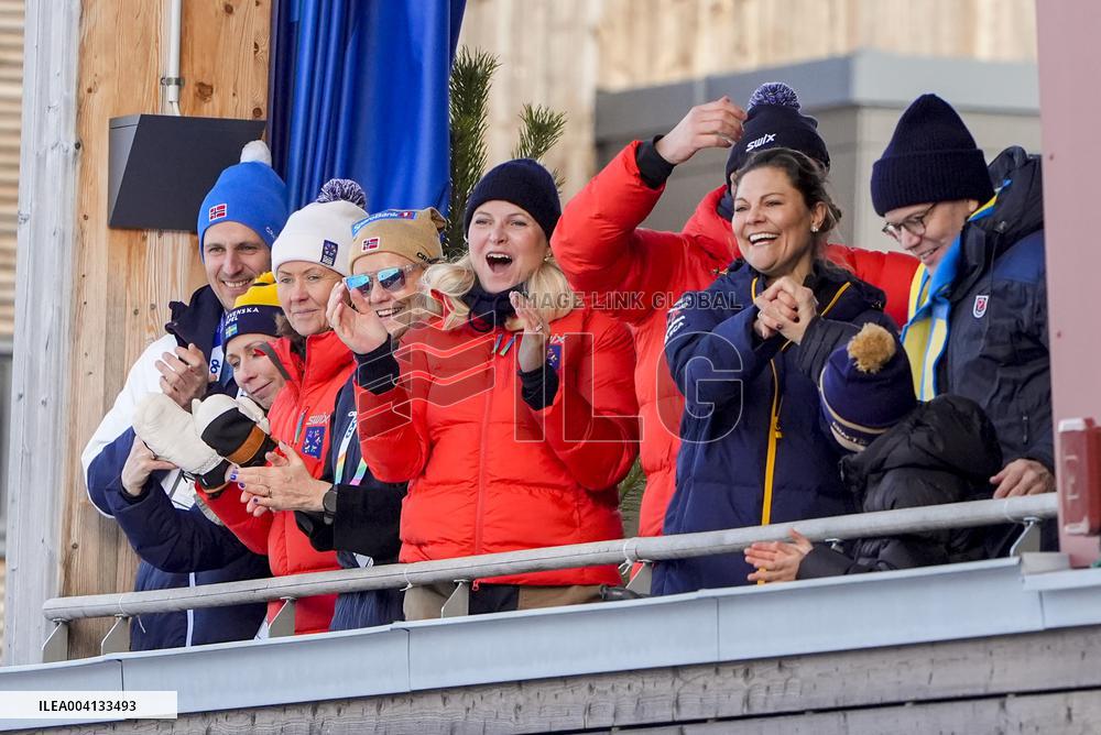 SWEDEN ROYALS AT NORDIC SKI WORLD CHAMPIONSHIPS MEN'S 50 KMS