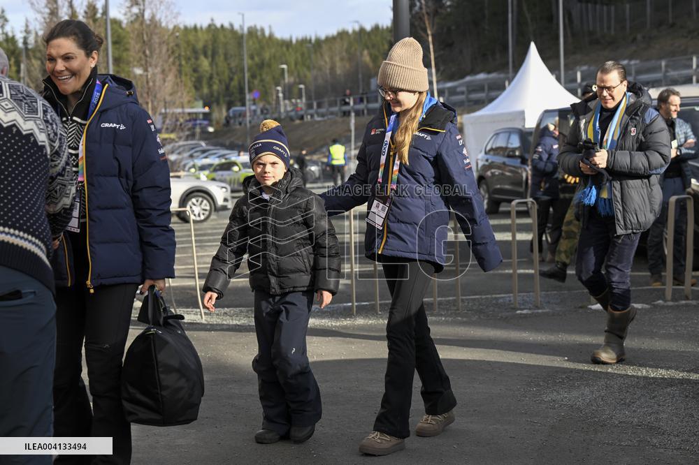 SWEDEN ROYALS AT NORDIC SKI WORLD CHAMPIONSHIPS MEN'S 50 KMS