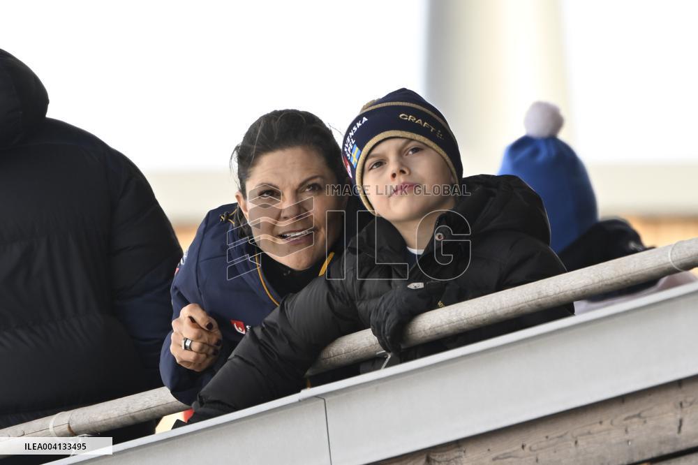SWEDEN ROYALS AT NORDIC SKI WORLD CHAMPIONSHIPS MEN'S 50 KMS