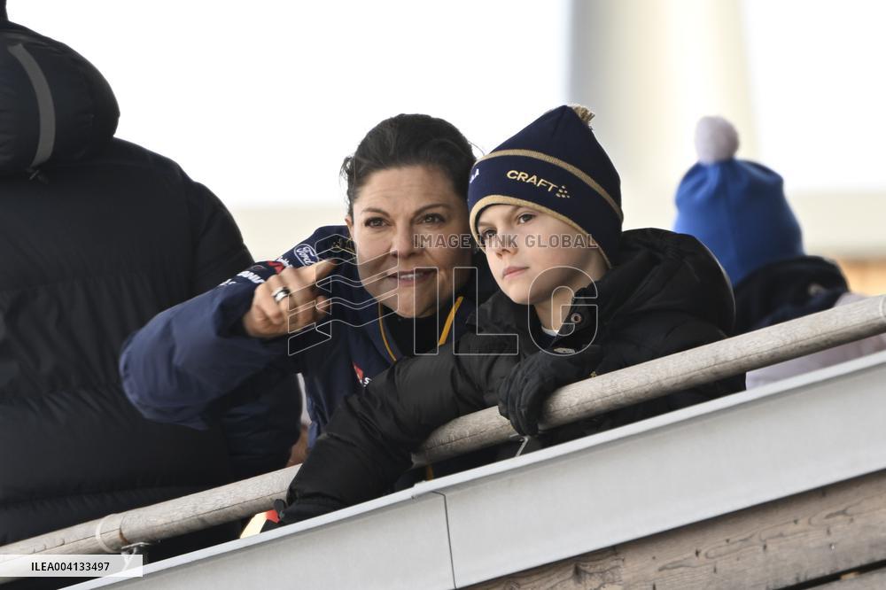 SWEDEN ROYALS AT NORDIC SKI WORLD CHAMPIONSHIPS MEN'S 50 KMS
