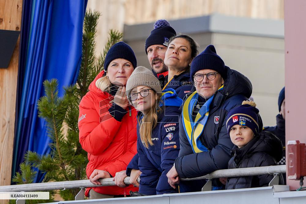 SWEDEN ROYALS AT NORDIC SKI WORLD CHAMPIONSHIPS MEN'S 50 KMS