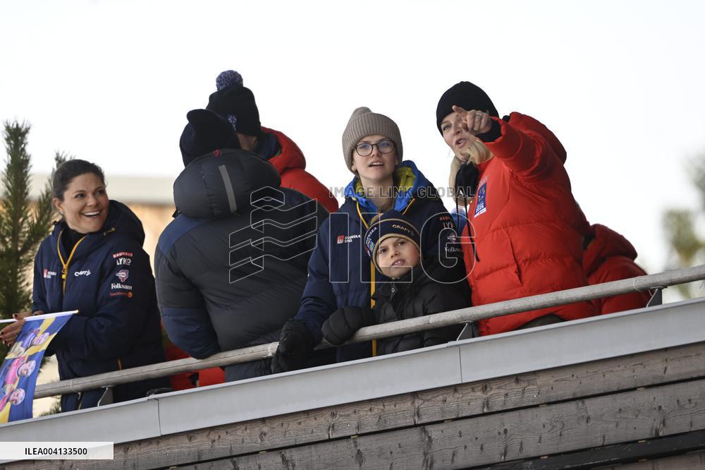 SWEDEN ROYALS AT NORDIC SKI WORLD CHAMPIONSHIPS MEN'S 50 KMS
