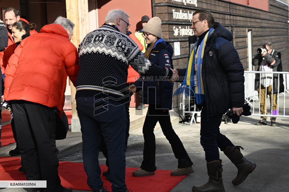 SWEDEN ROYALS AT NORDIC SKI WORLD CHAMPIONSHIPS MEN'S 50 KMS