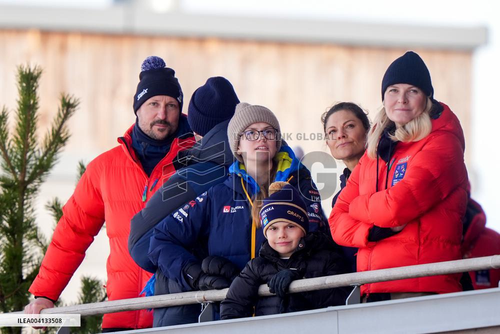 SWEDEN ROYALS AT NORDIC SKI WORLD CHAMPIONSHIPS MEN'S 50 KMS
