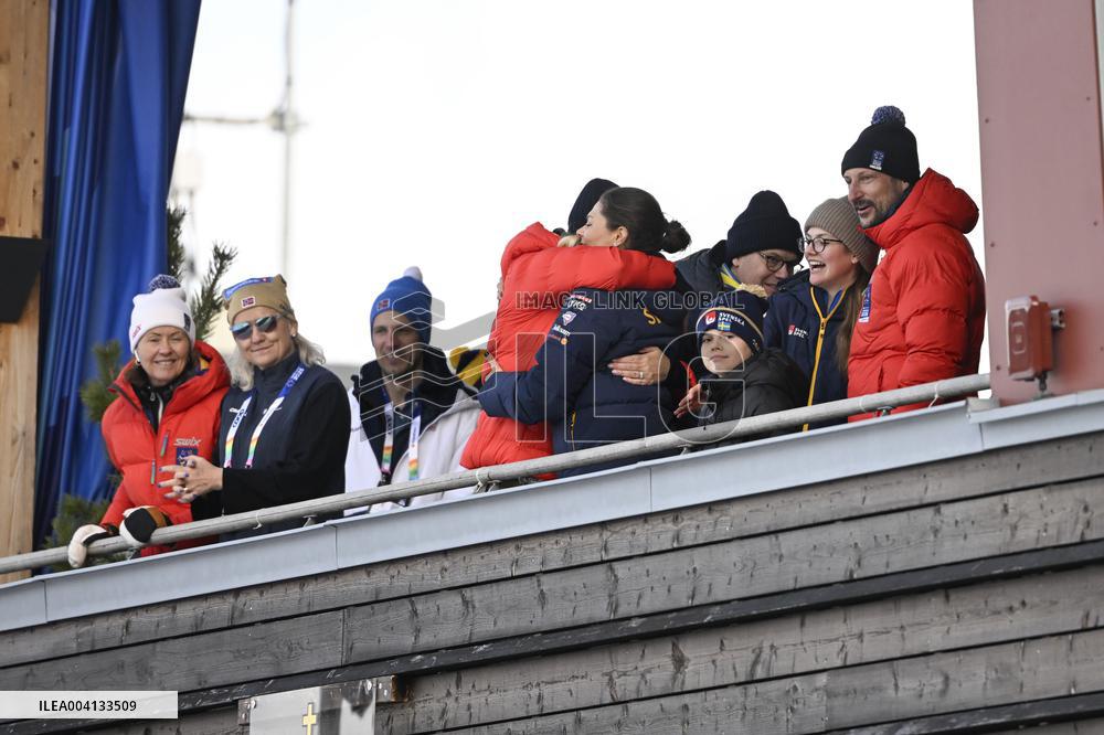 SWEDEN ROYALS AT NORDIC SKI WORLD CHAMPIONSHIPS MEN'S 50 KMS