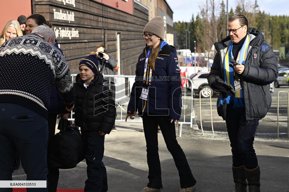 SWEDEN ROYALS AT NORDIC SKI WORLD CHAMPIONSHIPS MEN'S 50 KMS