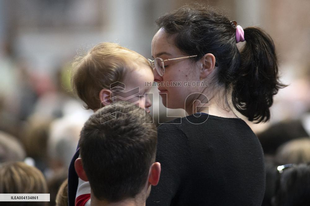 Cardinal Pietro Parolin Celebrates Mass Fot Pro Life Association - Vatican City
