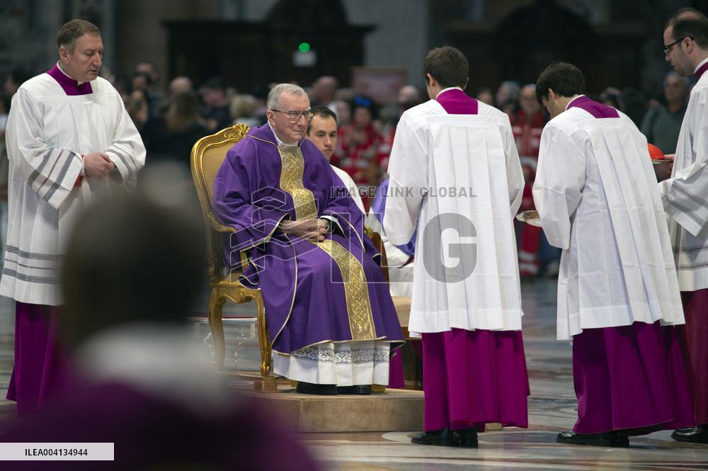 Cardinal Pietro Parolin Celebrates Mass Fot Pro Life Association - Vatican City
