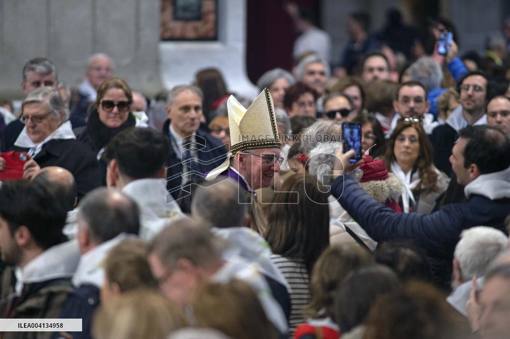 Cardinal Pietro Parolin Celebrates Mass Fot Pro Life Association - Vatican City