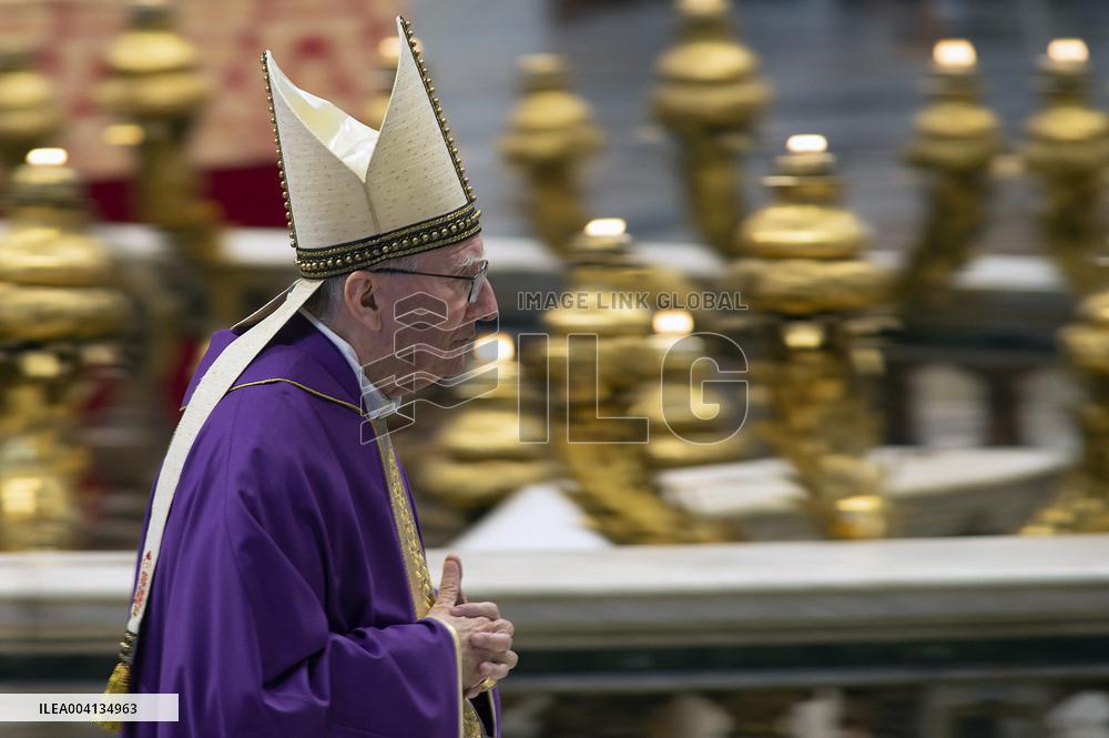 Cardinal Pietro Parolin Celebrates Mass Fot Pro Life Association - Vatican City