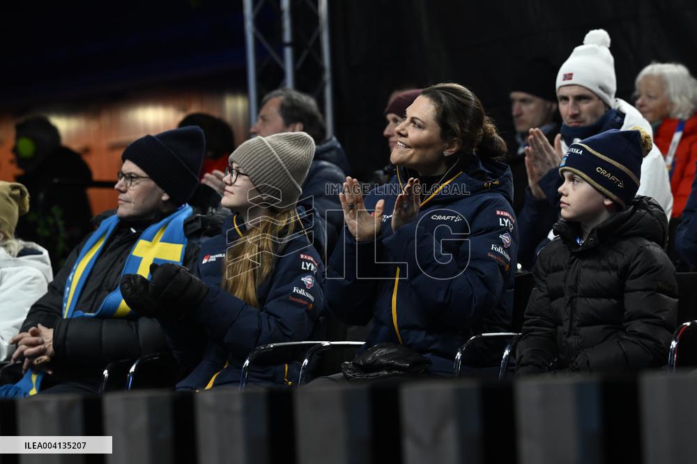 SWEDEN ROYALS AT NORDIC SKI WORLD CHAMPIONSHIPS MEN'S 50 KMS