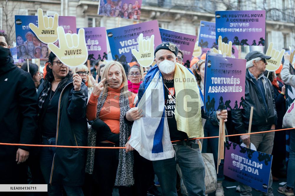 Nemesis collective during International Women's Day - Paris AJ
