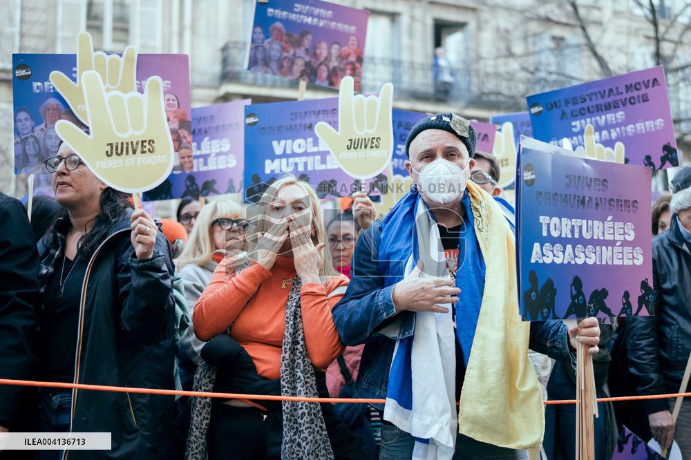 Nemesis collective during International Women's Day - Paris AJ