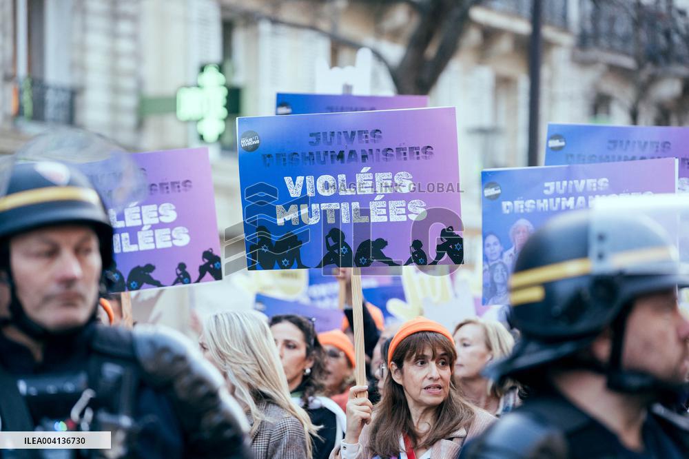 Nemesis collective during International Women's Day - Paris AJ