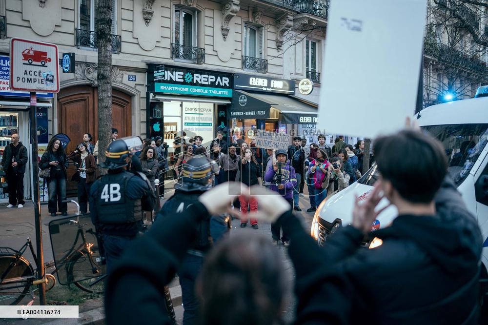 Nemesis collective during International Women's Day - Paris AJ