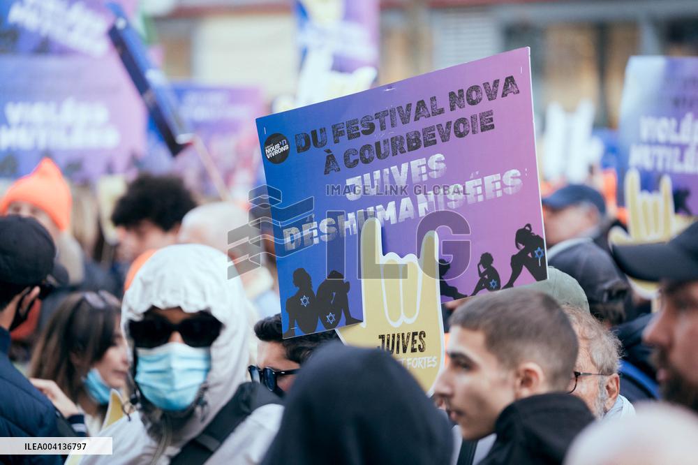 Nemesis collective during International Women's Day - Paris AJ