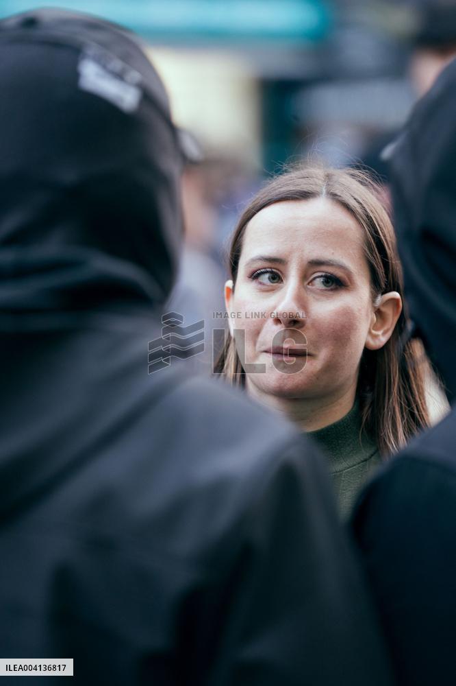 Nemesis collective during International Women's Day - Paris AJ