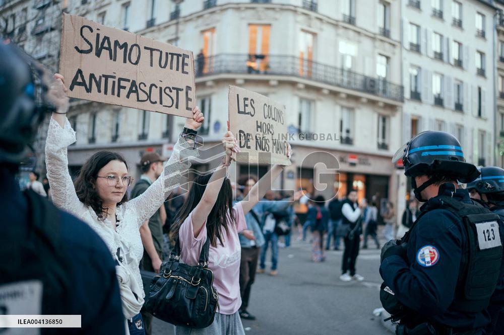 Nemesis collective during International Women's Day - Paris AJ