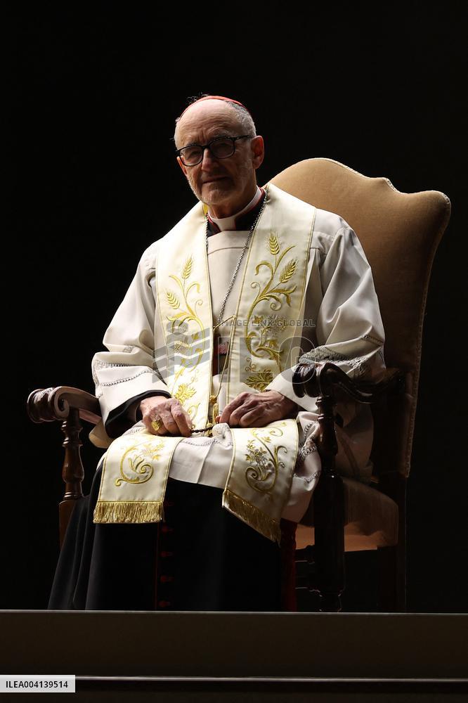 Religion: Cardinal Michael Czerny, leads the Rosary for the Pope's health in St. Peter's Square on March 8, 2025