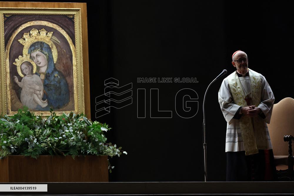 Religion: Cardinal Michael Czerny, leads the Rosary for the Pope's health in St. Peter's Square on March 8, 2025