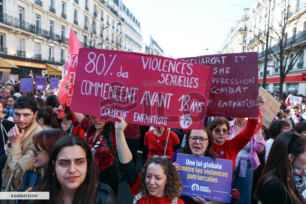 International Women Rights Day Demonstration - Paris