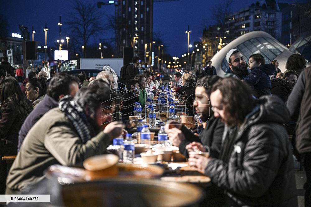 Street Iftar in the Netherlands