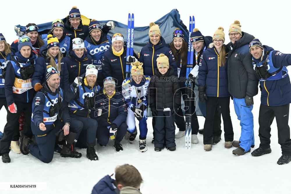 SWEDEN ROYALS AT NORDIC SKI WORLD CHAMPIONSHIPS WOMEN'S 50 KMS