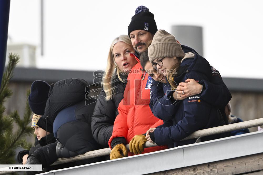 SWEDEN ROYALS AT NORDIC SKI WORLD CHAMPIONSHIPS WOMEN'S 50 KMS