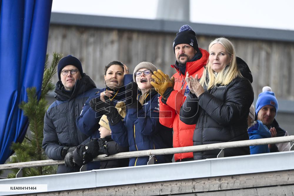 SWEDEN ROYALS AT NORDIC SKI WORLD CHAMPIONSHIPS WOMEN'S 50 KMS