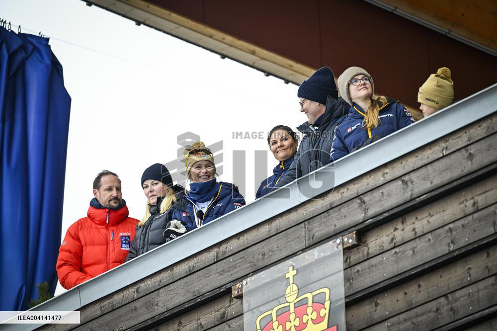 SWEDEN ROYALS AT NORDIC SKI WORLD CHAMPIONSHIPS WOMEN'S 50 KMS