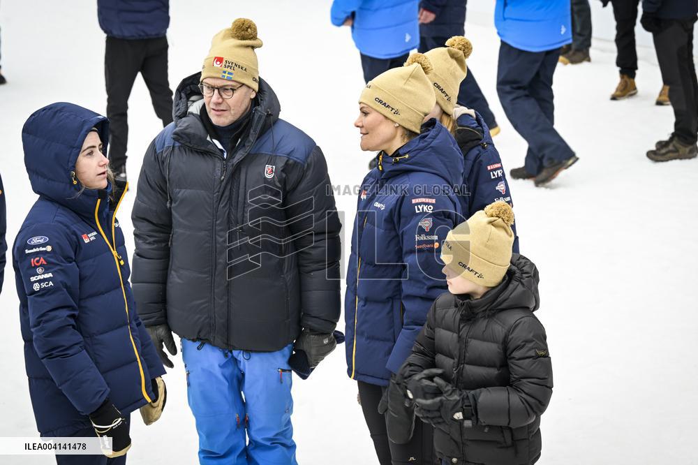 SWEDEN ROYALS AT NORDIC SKI WORLD CHAMPIONSHIPS WOMEN'S 50 KMS