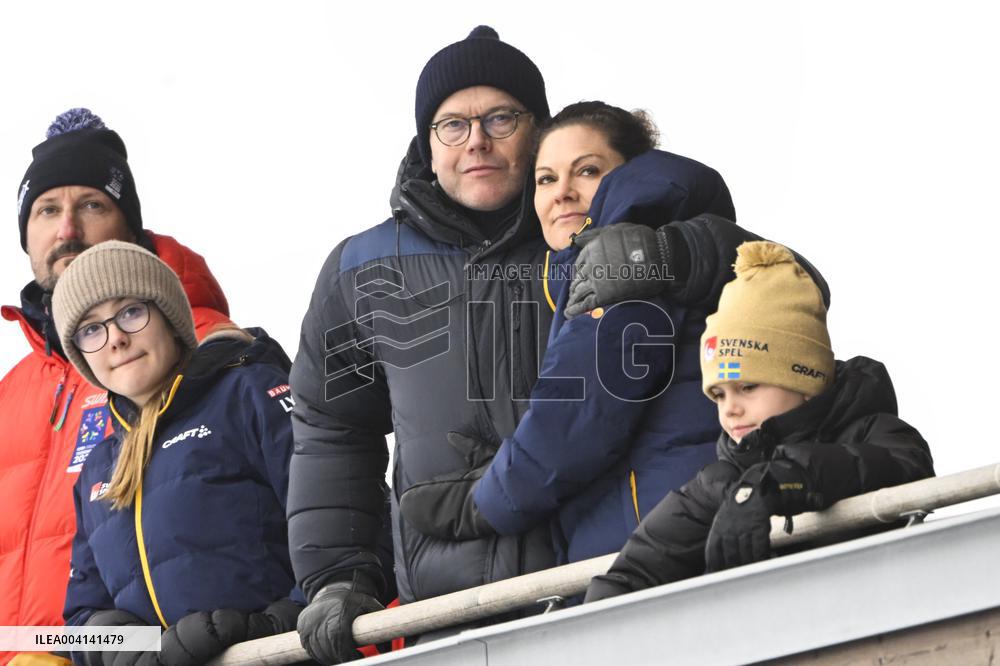 SWEDEN ROYALS AT NORDIC SKI WORLD CHAMPIONSHIPS WOMEN'S 50 KMS