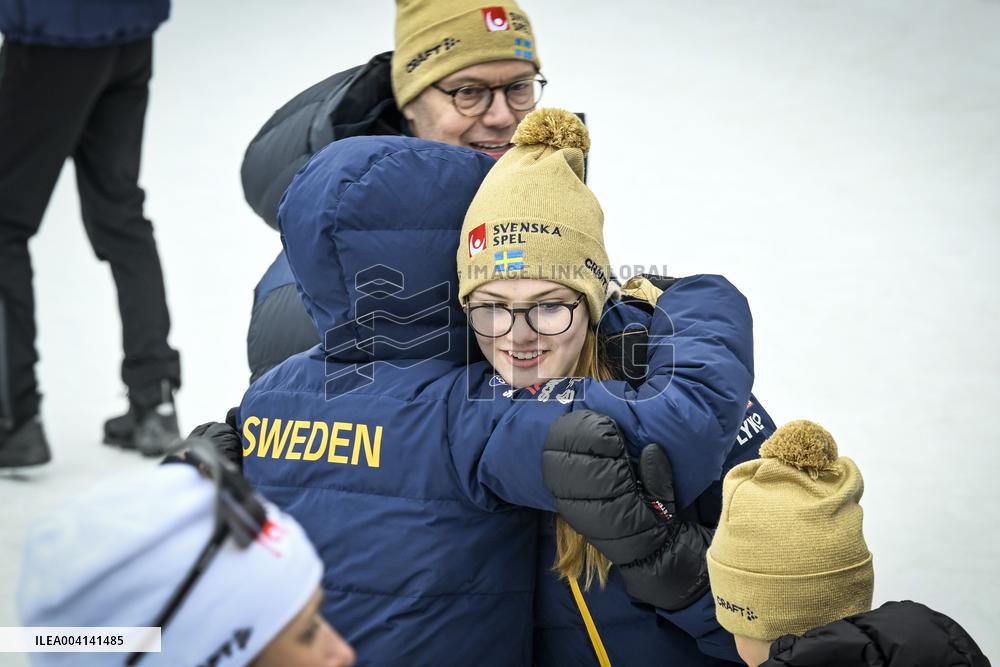 SWEDEN ROYALS AT NORDIC SKI WORLD CHAMPIONSHIPS WOMEN'S 50 KMS
