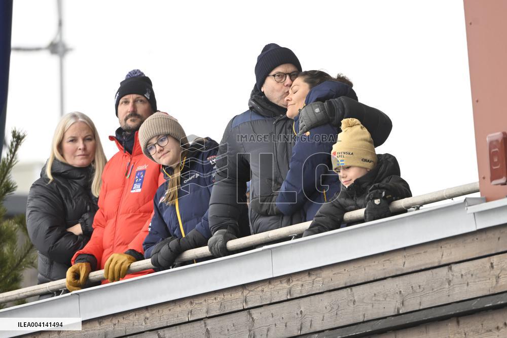 SWEDEN ROYALS AT NORDIC SKI WORLD CHAMPIONSHIPS WOMEN'S 50 KMS