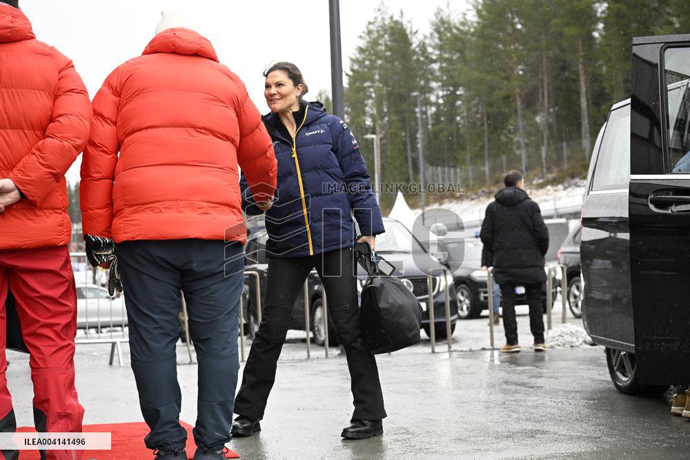 SWEDEN ROYALS AT NORDIC SKI WORLD CHAMPIONSHIPS WOMEN'S 50 KMS