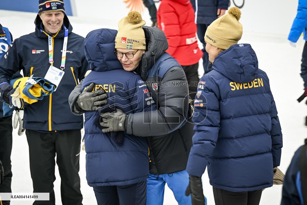 SWEDEN ROYALS AT NORDIC SKI WORLD CHAMPIONSHIPS WOMEN'S 50 KMS