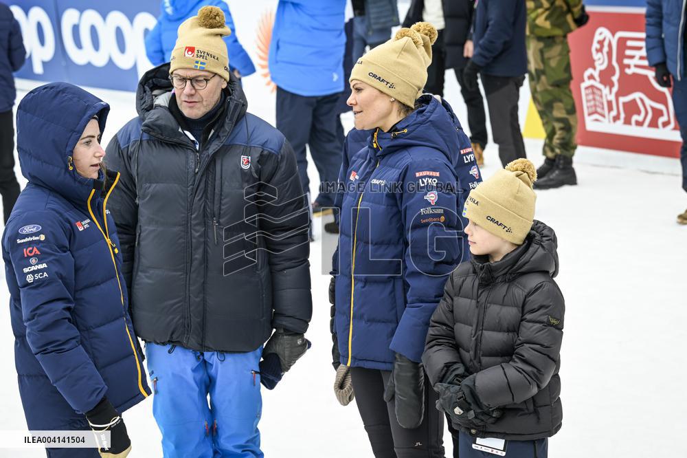 SWEDEN ROYALS AT NORDIC SKI WORLD CHAMPIONSHIPS WOMEN'S 50 KMS