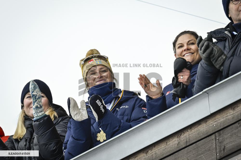 SWEDEN ROYALS AT NORDIC SKI WORLD CHAMPIONSHIPS WOMEN'S 50 KMS