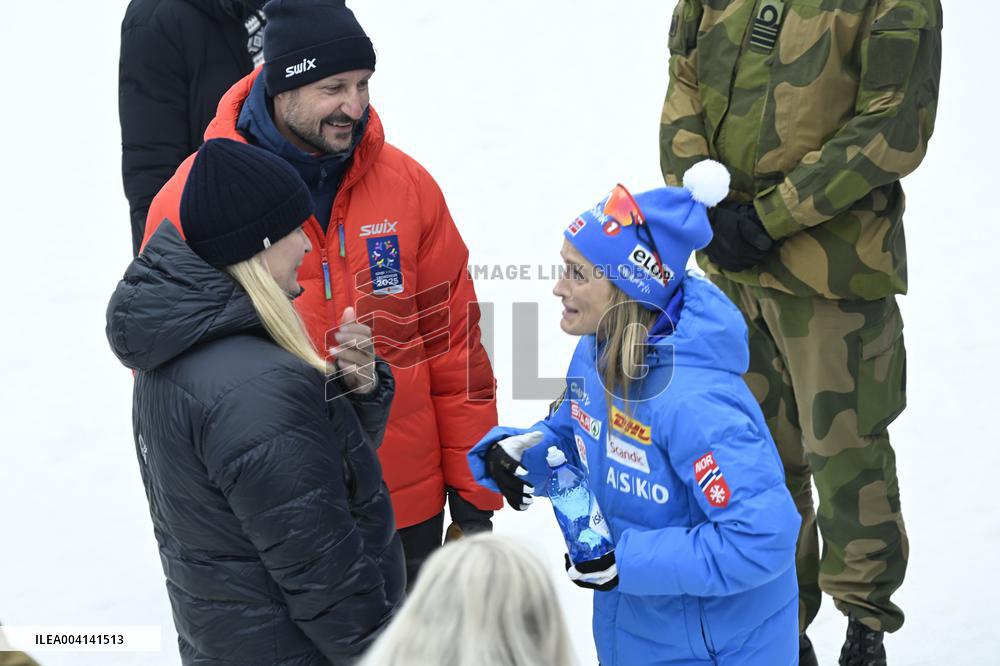 SWEDEN ROYALS AT NORDIC SKI WORLD CHAMPIONSHIPS WOMEN'S 50 KMS