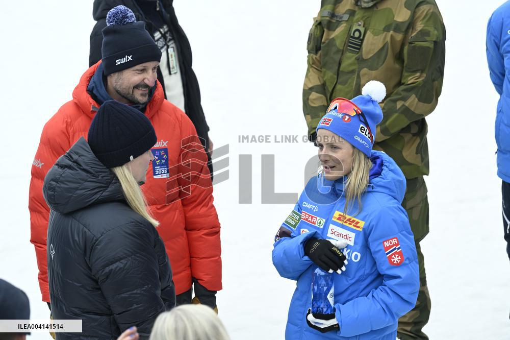 SWEDEN ROYALS AT NORDIC SKI WORLD CHAMPIONSHIPS WOMEN'S 50 KMS