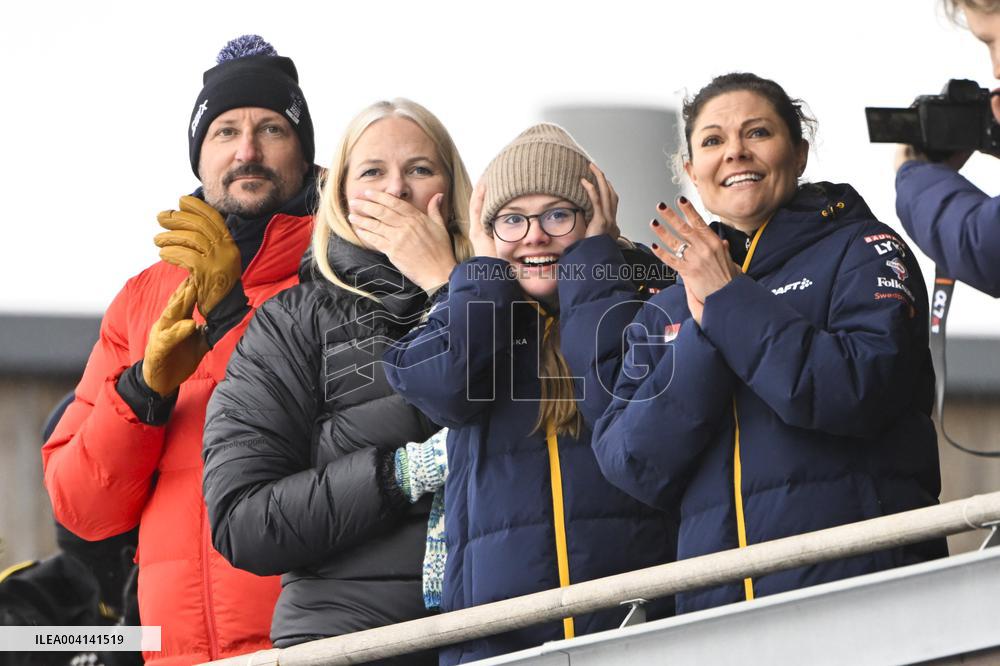 SWEDEN ROYALS AT NORDIC SKI WORLD CHAMPIONSHIPS WOMEN'S 50 KMS