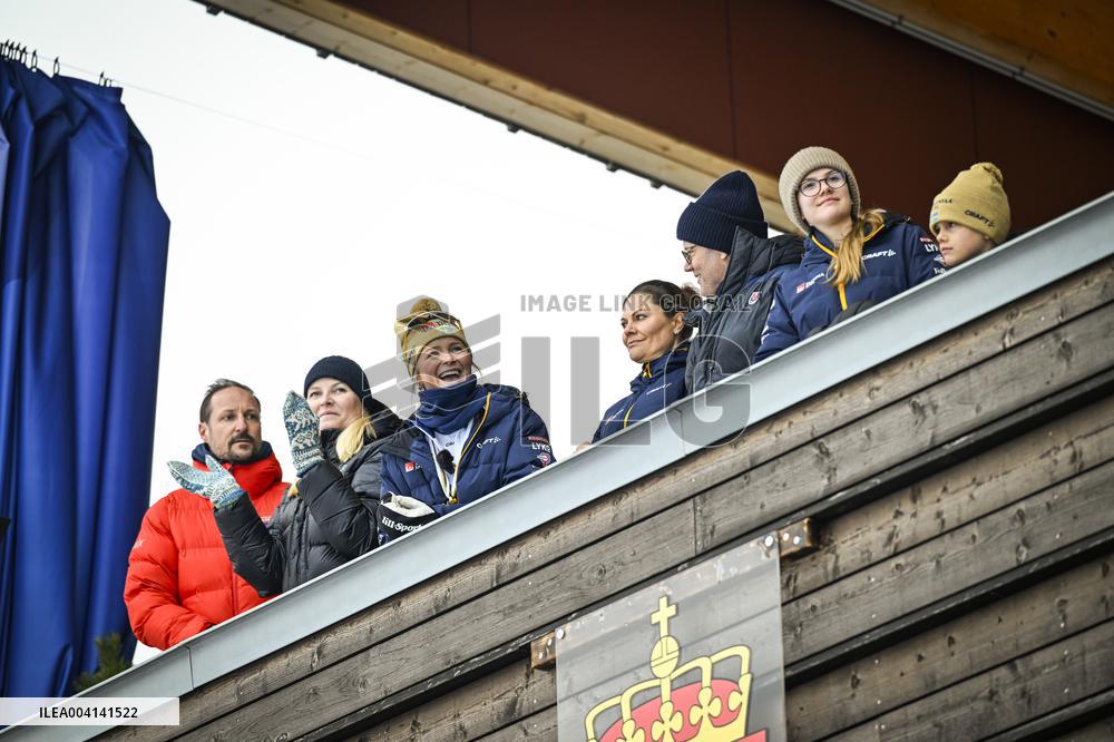 SWEDEN ROYALS AT NORDIC SKI WORLD CHAMPIONSHIPS WOMEN'S 50 KMS